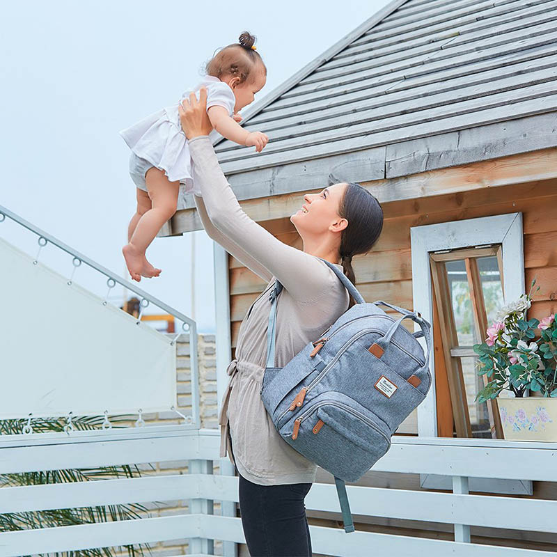 Large capacity diaper bag backpack