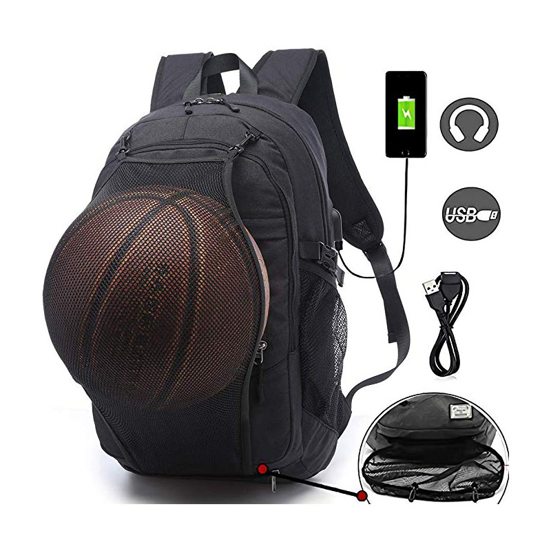 USB Charging Port & Headphone hole backpack