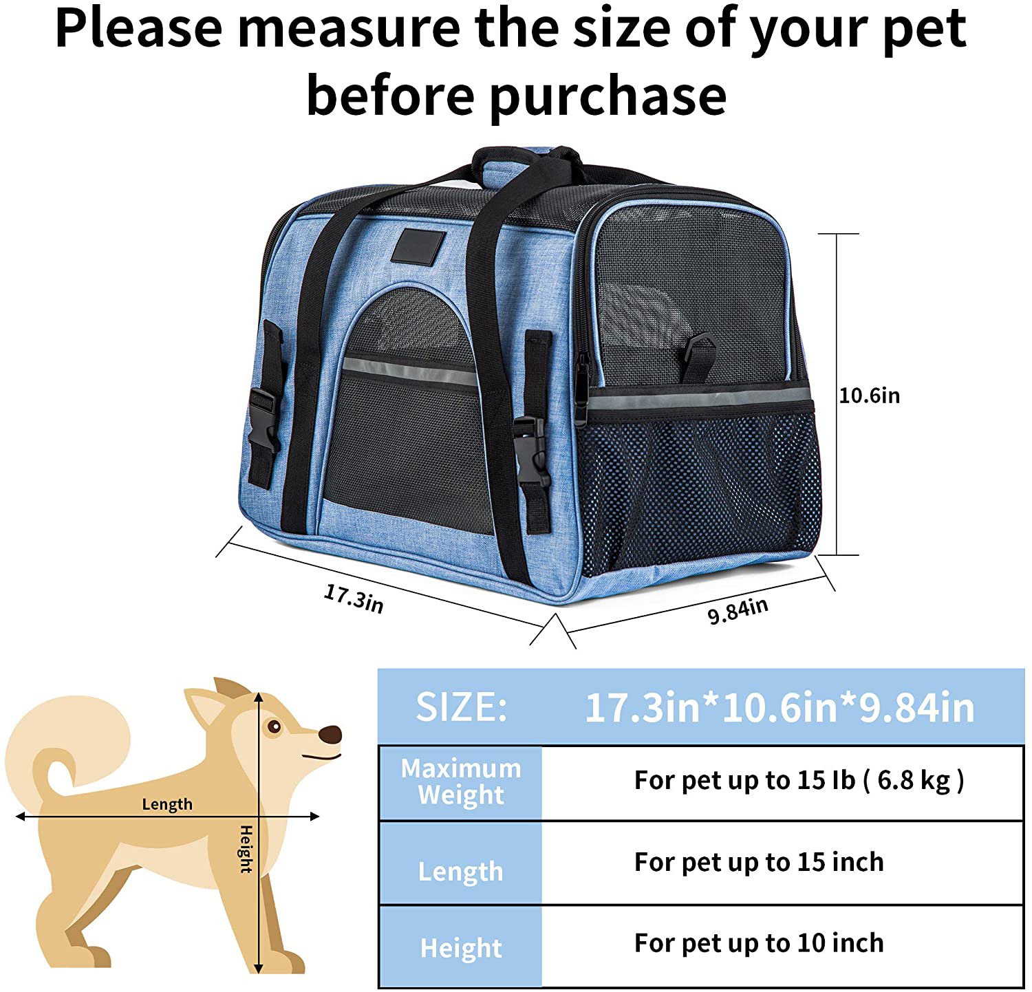 Pet Carrier for Cat and Dog