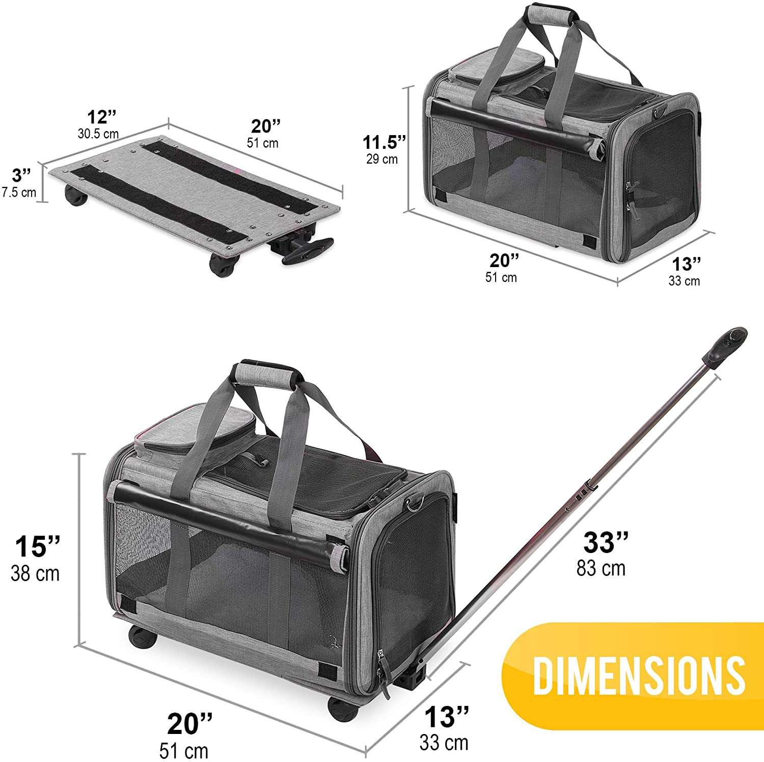 Pet Carrier with Detachable