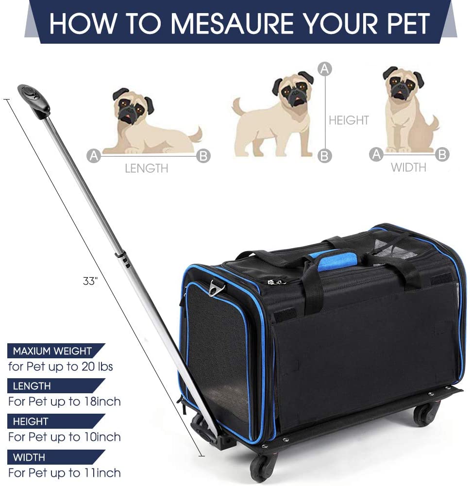 Pet Wheels Rolling Carrier