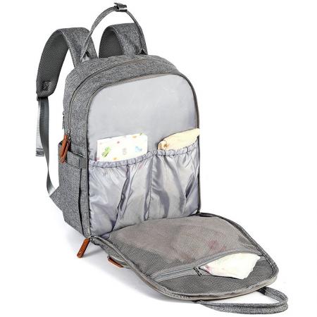 Gray Diaper Bag Backpack