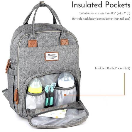 Gray Diaper Bag Backpack