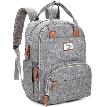 Gray Diaper Bag Backpack