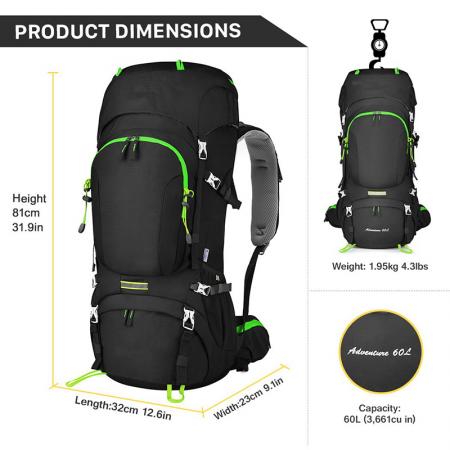 Hiking Backpack with Rain Cover