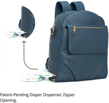 Leather Diaper Backpack for Moms