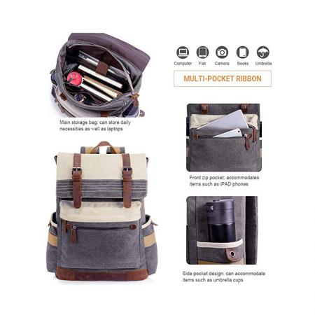 Stylish Canvas School Backpack