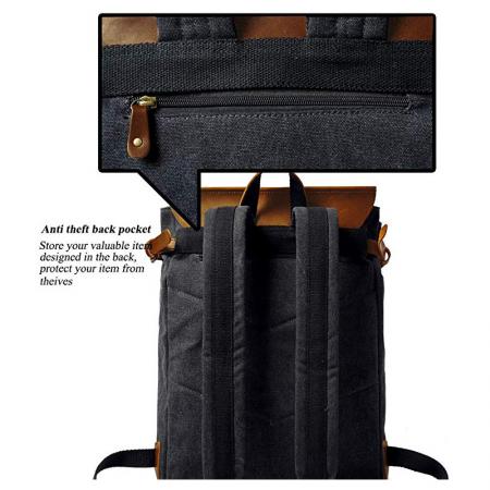 Casual Backpack Vintage Canvas Leather Backpacks