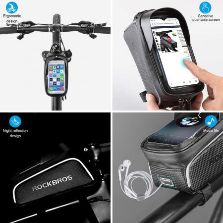 Bike Phone Mount Top Tube Bag